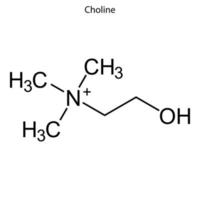 Skeletal formula of chemical molecule. vector