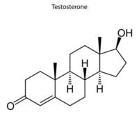 molécula de esteroide de fórmula esquelética. vector