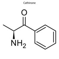 Skeletal formula of chemical molecule. vector