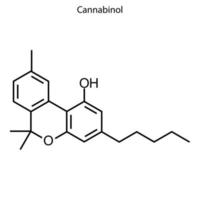 fórmula esquelética de la molécula química. vector