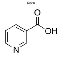 Skeletal formula of molecule. vector