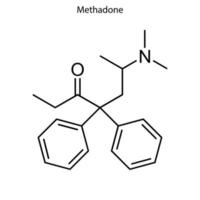 fórmula esquelética de la molécula química. vector