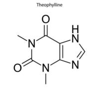 Skeletal formula of chemical molecule. vector