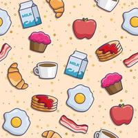Breakfast Seamless Pattern Background vector