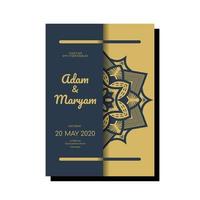 Wedding Invitation card templates with mandala ornaments vector