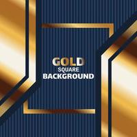 gold abstract square background banner with circle gold color creative digital light modern vector