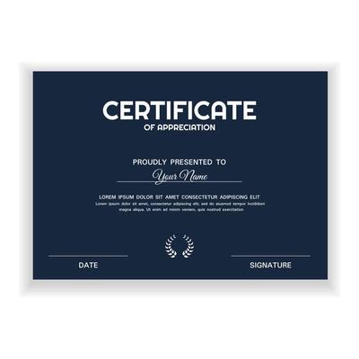 Creative Golden Certificate of Appreciation Award Template