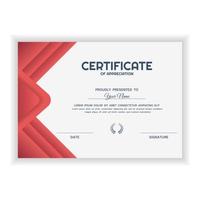 Creative Certificate of Appreciation Award Template with gradient color vector