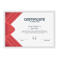 Creative Certificate of Appreciation Award Template with gradient color vector