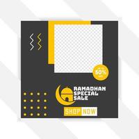 ramadan Social media pack. Business presentation template. Set of modern square blog posts Editable simple info banner, trendy book cover idea. Minimal. For app, web mail digital display style. vector