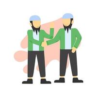 muslim Businessman character. Vector illustration. Flat design style