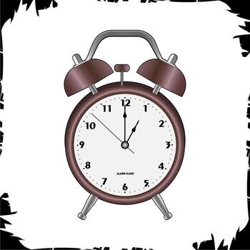 Vector alarm clock that is designed to alert an individual or group of individuals at a specified time.