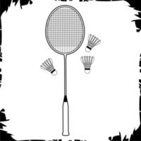 Vector objects illustration icon shuttlecocks Racket