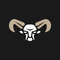 Animal Goat Head Silhouette Logo Concept vector