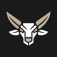 Goat Head Silhouette Logo Concept vector