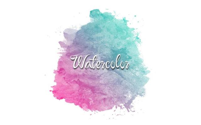 Purple watercolor stroke background with paint splash texture effect style. Graphic design template element with brush concept for banner, flyer, card, brochure cover, social media post, etc