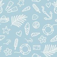 Summer seamless pattern theme relaxation vector