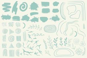 Big set abstract elements for creating posters, templates, cards, backgrounds and more vector