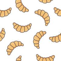 Croissants seamless pattern vector illustration