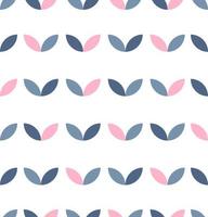 Abstract geometric flowers  seamless retro pattern vector