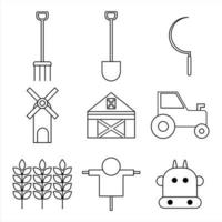 flat vector farm icon design