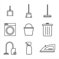 flat vector icon cleaning tool