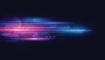 Modern abstract high-speed light effect. Technology futuristic dynamic motion on blue background. Movement pattern for banner or poster design background concept. vector