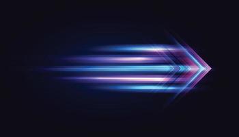 Modern abstract arrows. High-speed technology movement. Colourful dynamic motion on blue background. Movement sport pattern for banner or poster design background concept. vector