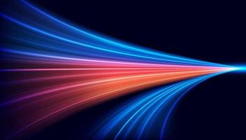 Modern abstract high-speed light effect. Technology futuristic dynamic motion on blue background with copy space. Movement pattern for banner or poster design background concept. vector