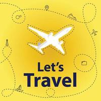 Lets Travel the world vector