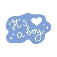 Cute Sticker Label on Gender Party It's a Boy