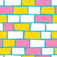 Simple seamless pattern of brick wall texture for background. Geometric vector illustration for design, print or web.