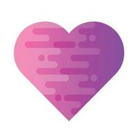 Heart icon in gradient neon color. Vector illustration in liquid flat design style. Symbol of love isolated on white background