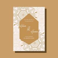 Wedding Invitation card templates with mandala ornaments vector