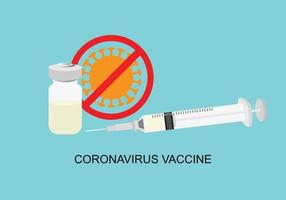Concept of vaccine for prevention of coronavirus or covid-19 pandemic outbreak. vector