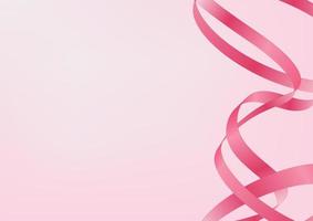 Abstract pink ribbon decoration background vector