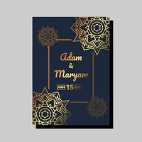 Wedding Invitation card templates with mandala ornaments vector