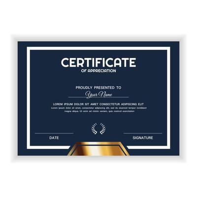 Creative Golden Certificate of Appreciation Award Template