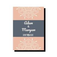 Wedding Invitation card templates with mandala ornaments vector