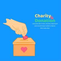 International Day of Charity, 5 September. donate conceptual illustration vector