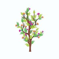 Floral trees vector design and illustration