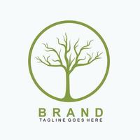 Tree logo design for business finance concept vector