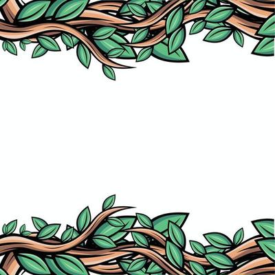 Vector twigs and leaves design for background template