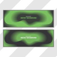 paper cut banner background with black and green color vector