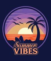 Summer Vibes Vector T-Shirt Design Template