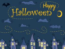 Halloween - October 31. Hand-drawn doodle illustration. Trick or treat. Happy Halloween 2022. vector