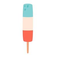 Ice lolly, fruit ice cream. Summertime, hello summer. vector