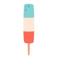 Ice lolly, fruit ice cream. Summertime, hello summer. vector