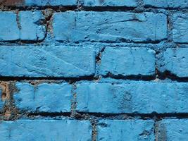 blue brick wall background photo