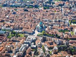 hdr vista aérea de como, italia foto